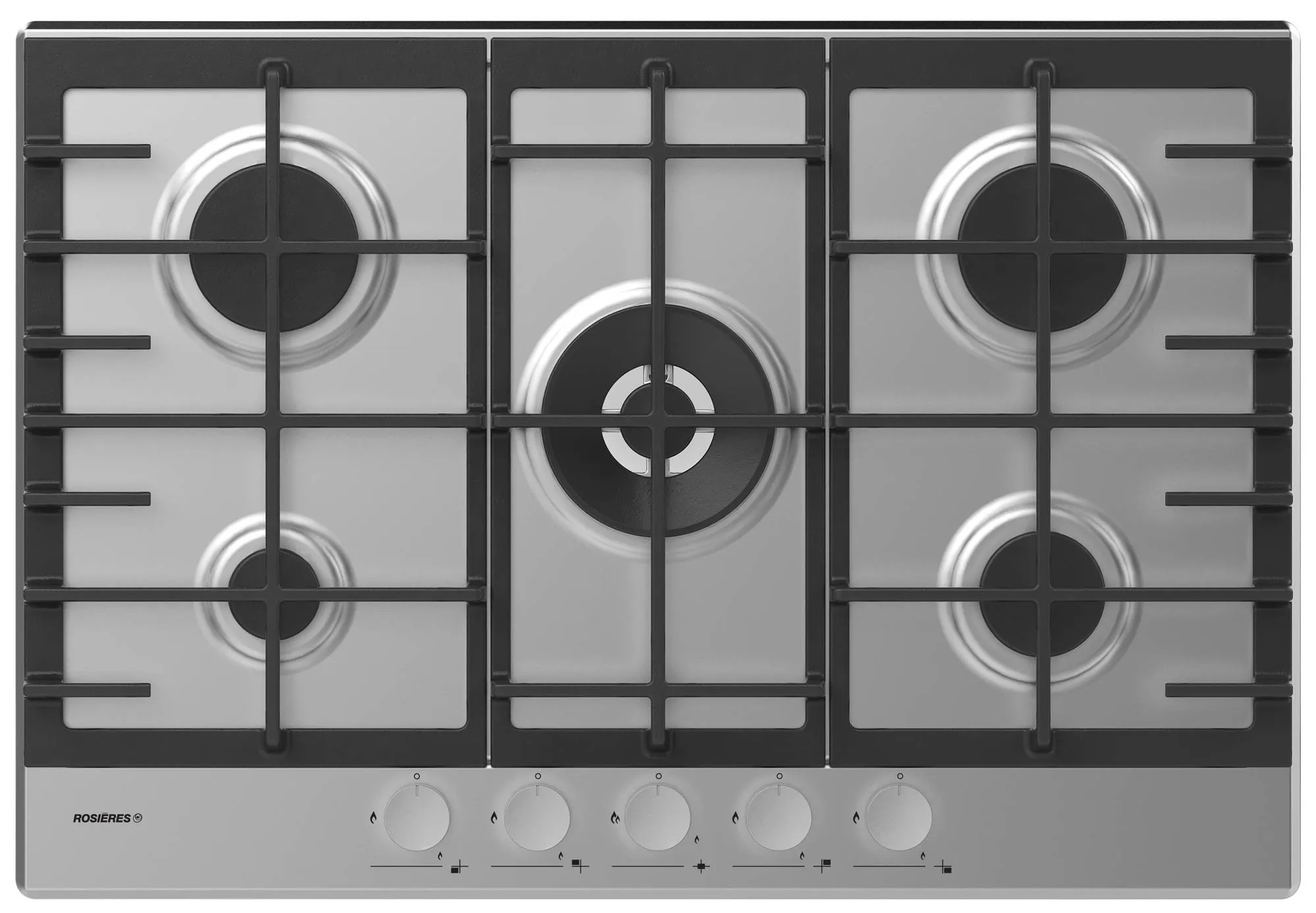 TABLE DE CUISSON ROSIERES 5 FEUX INOX FONTE