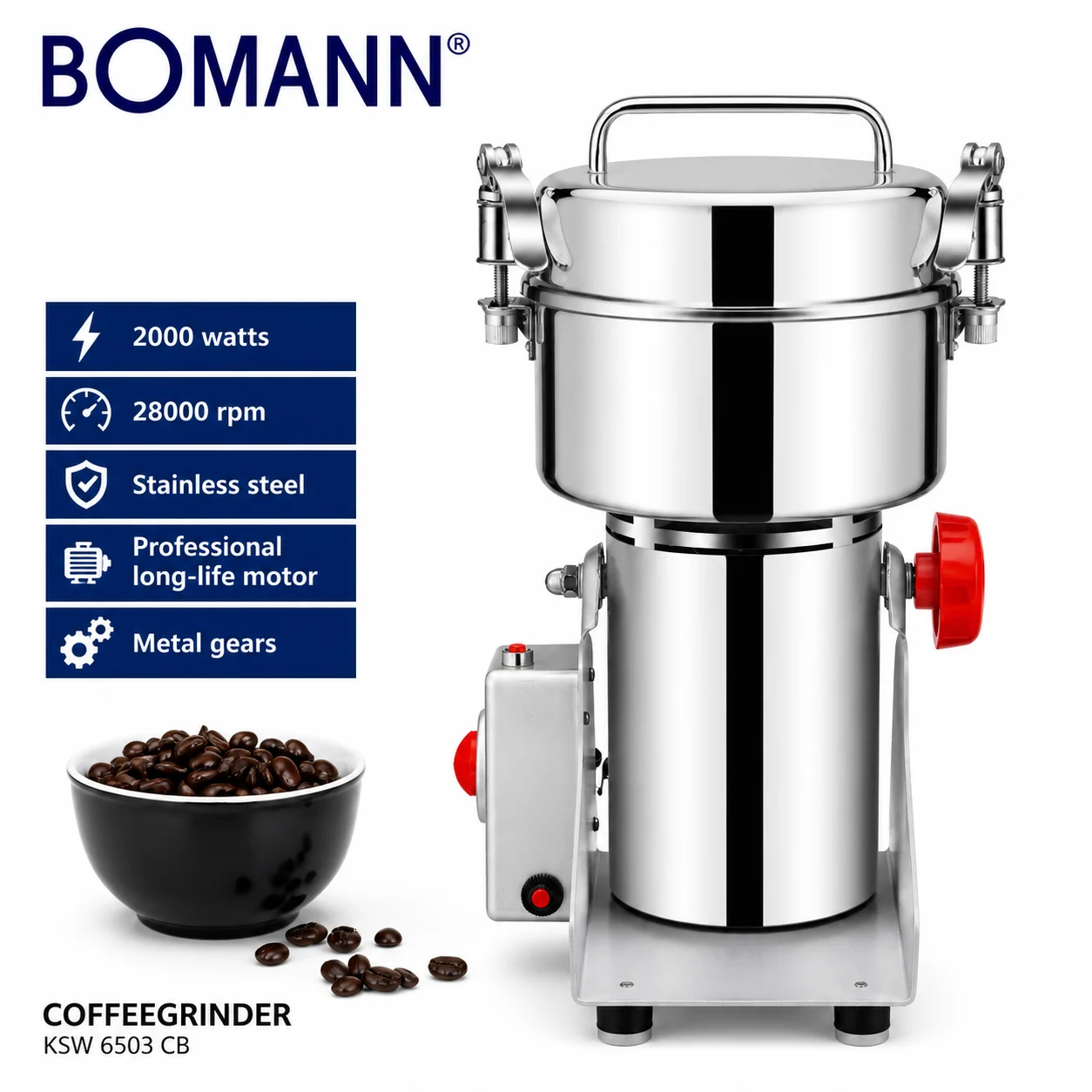 BOMANN MOULIN A CAFE ET EPICE ELECT PROFESSIONNEL 400G