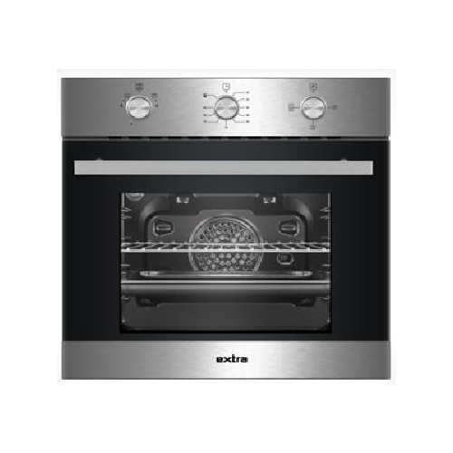 Four Enc EXTRA GAZ-GAZ/Ventilé/INOX/Minuterie mécanique/Trn broche/65L/60*60