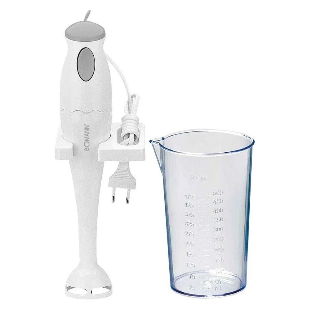 MIXEUR BOMANN+ BOL PLASTIQUE 180W BLANC